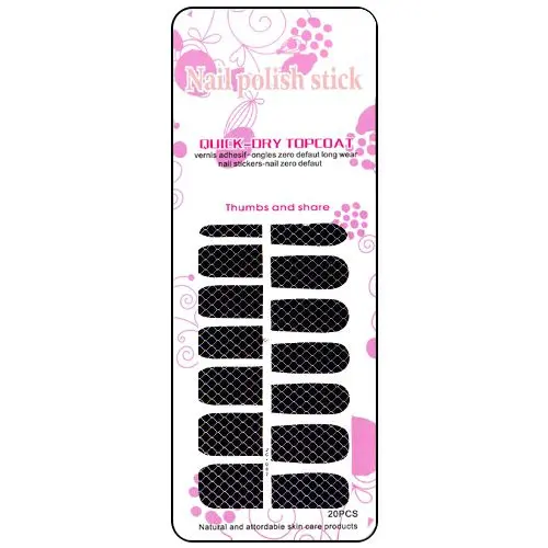 Stickere nail art negre - model plasă