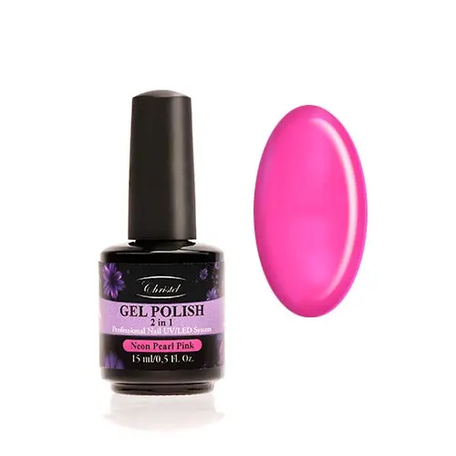 Neon Pearl Pink 15ml - Soak off gel, 2 în 1