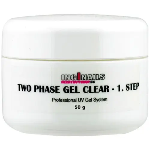 Gel UV Inginails- Two Phase Gel Clear 50g - pasul 1