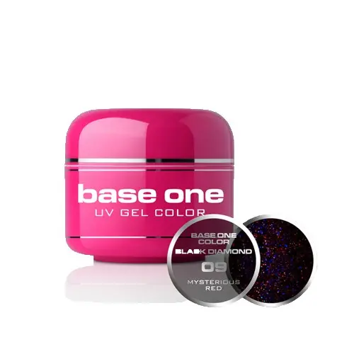 Gel UV Silcare Base One Black Diamond - Mysterious Red 09, 5g