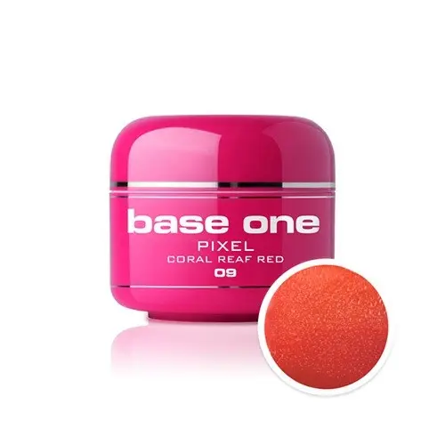 Gel UV Silcare Base One Pixel – Coral Reaf Red 09, 5g