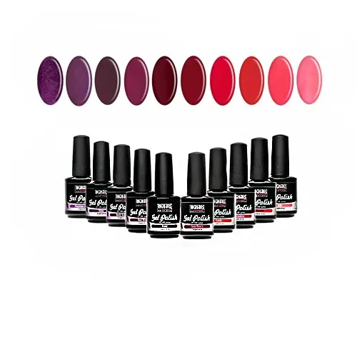 SET Red mare: 10bucăți de geluri UV colorate