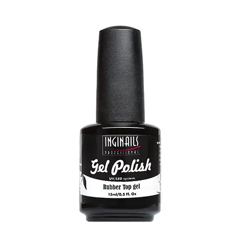 Gel UV de unghii Inginails Professional - RUBBER Top Gel, 15ml