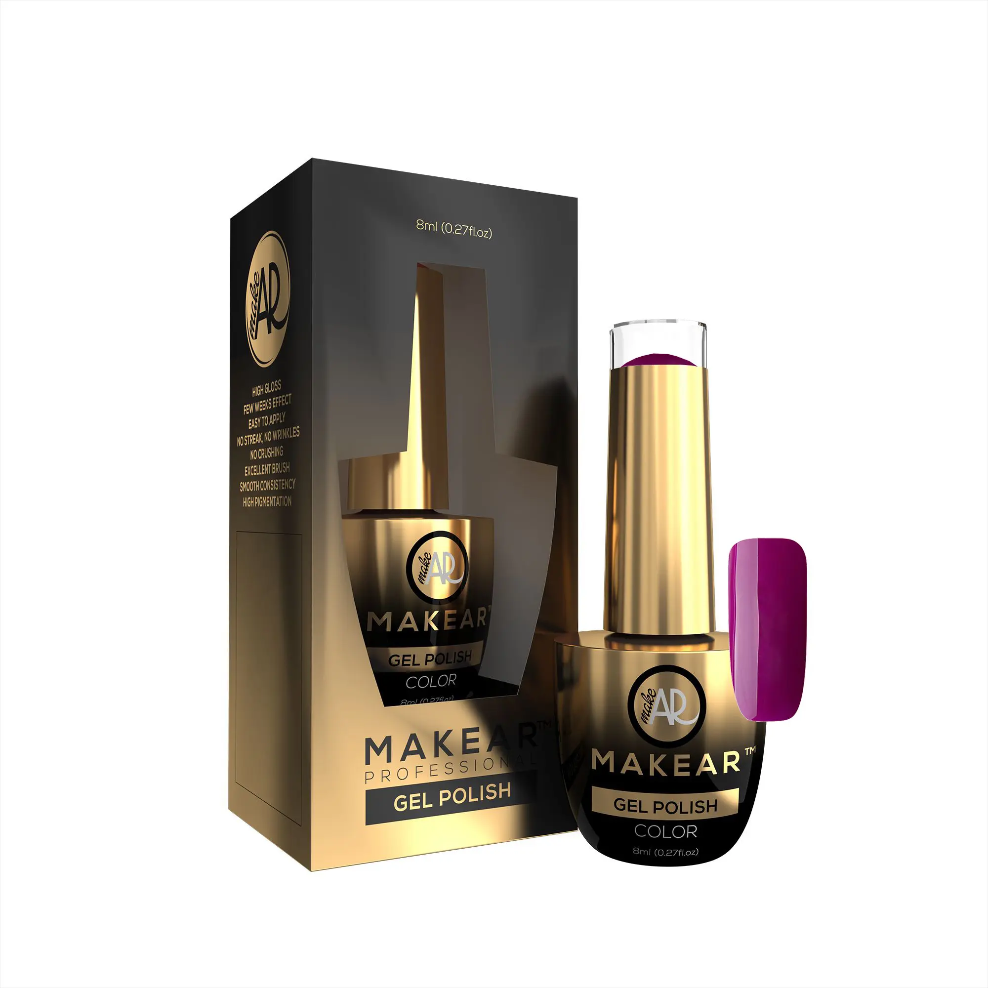 Makear Gel colorat pentru unghii Glamour – 740, 8ml