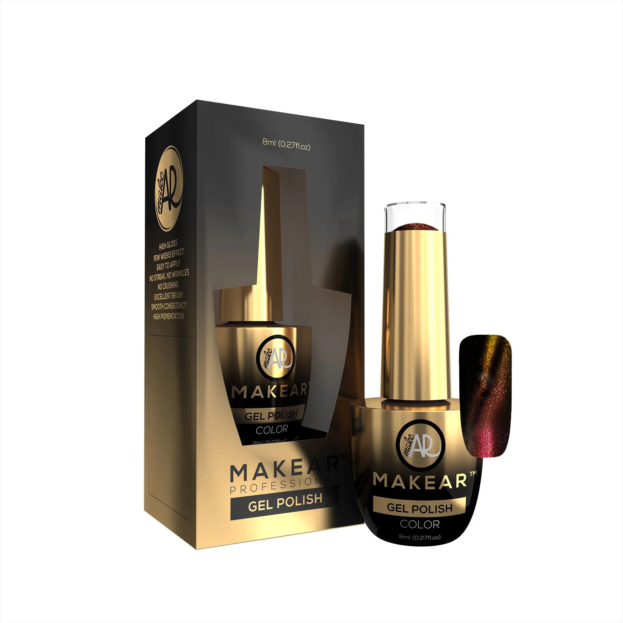 Makear Gel colorat pentru unghii Cat Eye -01, 8ml