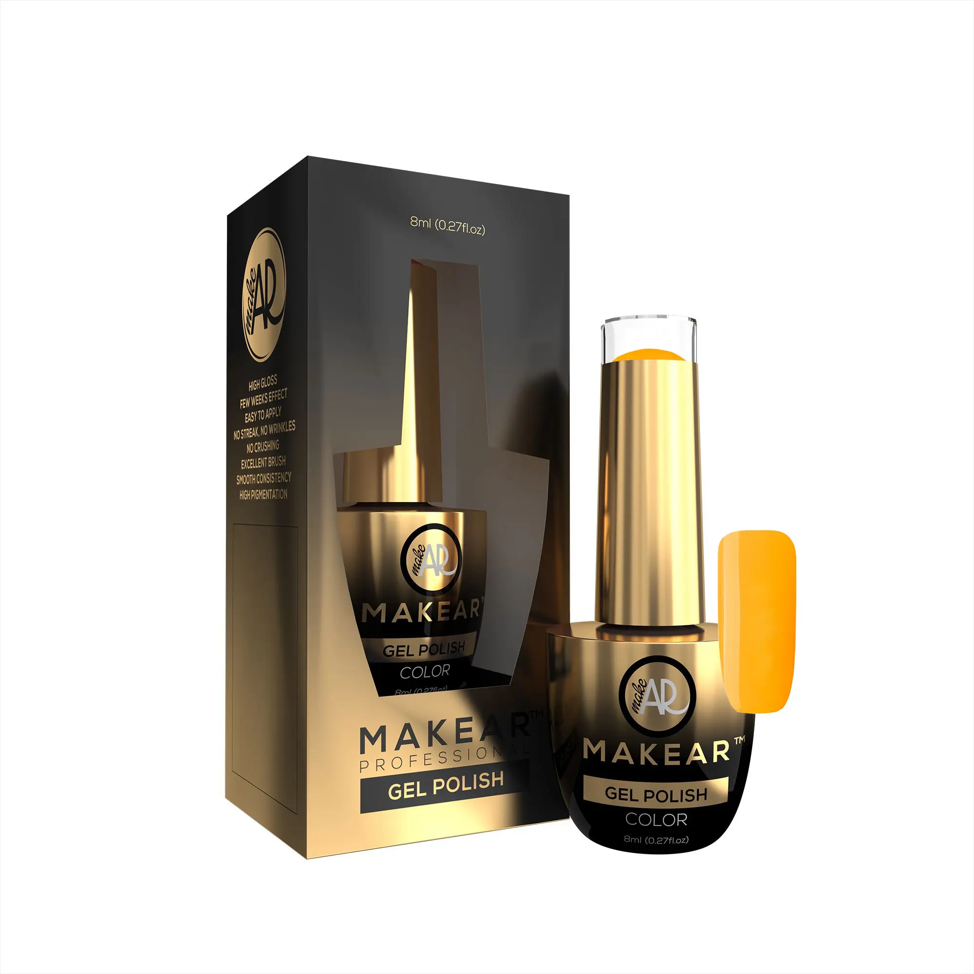 Makear Gel colorat pentru unghii – Neon light orange – N27, 8ml