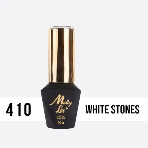 Gel varnish, UV/LED Molly Lac - White Stones 410, 10ml