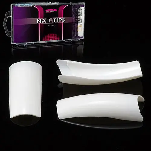 Unghii false albe Royal Salon French, cutie cu 100buc - mărimi de la nr.1-10