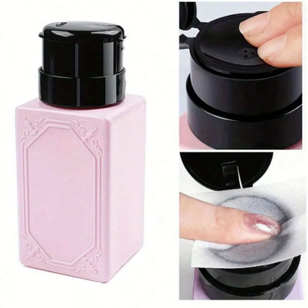 Dozator roz cu capac de plastic pentru lichide – 150 ml