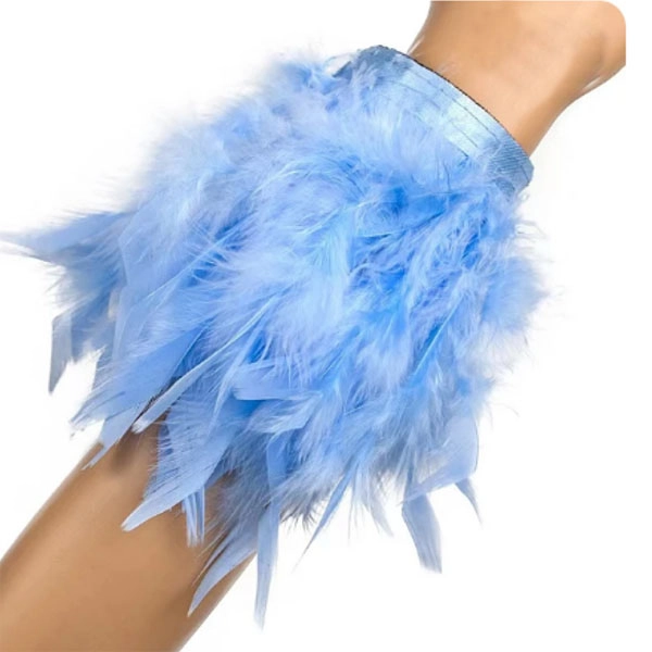 Blue feathers for nail art photography
