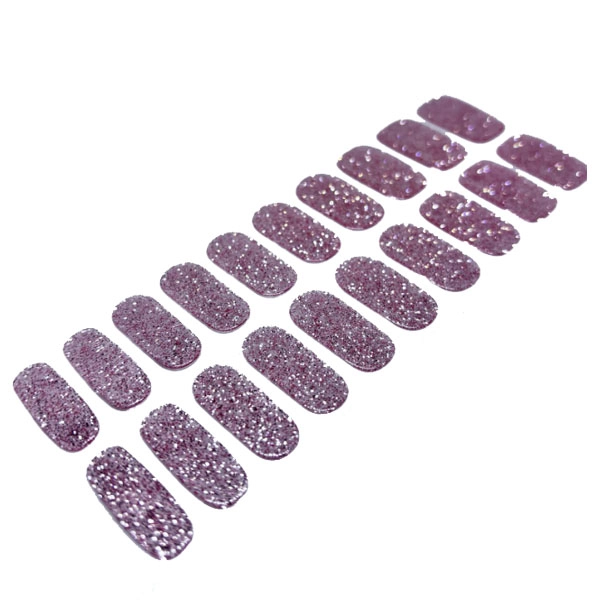 Self-Adhesive Nail Stickers - purple glitters