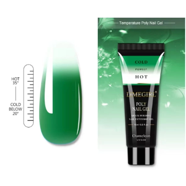 Colorat Gel Poly - Chameleon Green, 15ml