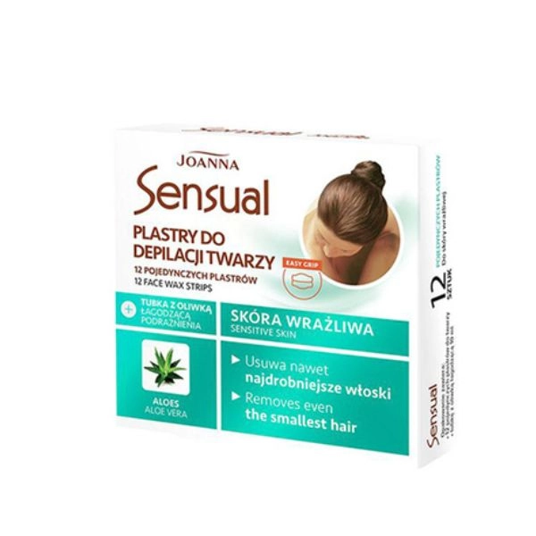 Plasturi faciali depilatori Joanna Sensual Aloes, 12 buc.