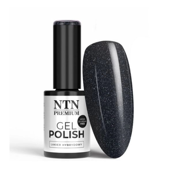 NTN Premium - Lac de unghii hibrid cu gel Black nr. 562, 5g