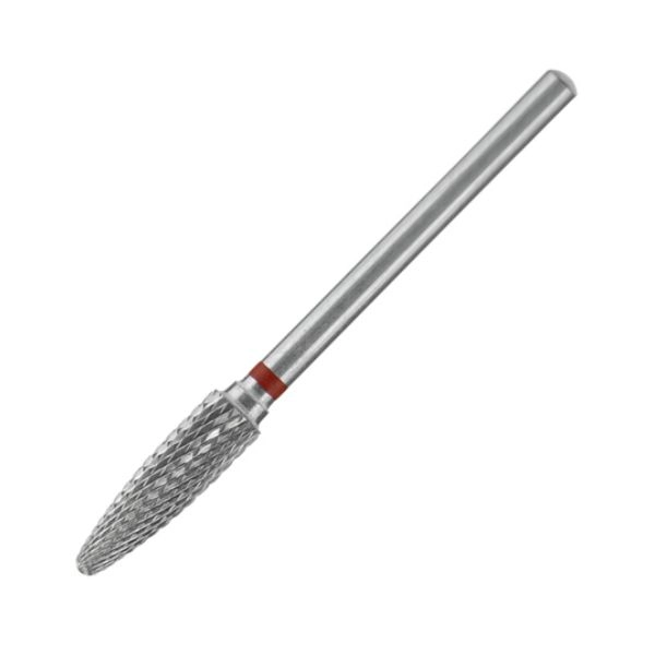 Staleks Pro Expert 4/14 mm cap de frezare conic rotunjit, roșu