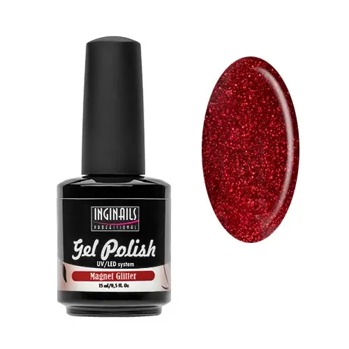 Ojă permanentă Inginails Professional – Magnet Glitter 15 ml