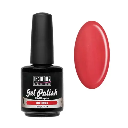 Ojă permanentă Inginails Professional – Fire Brick 15 ml