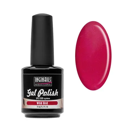 Ojă permanentă Inginails Professional - Wild Red 15 ml