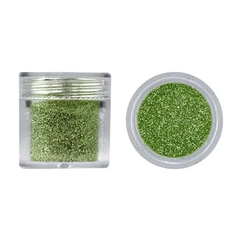 Pudră glitter pentru nail art - verde și auriu, 10g