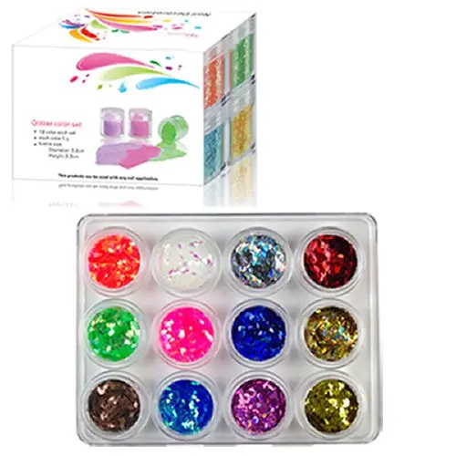 Kit Nail art, 12 buc - diamante 10 g