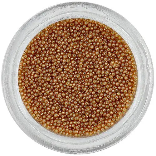 Perle maro deschis pentru unghii, 0,5mm
