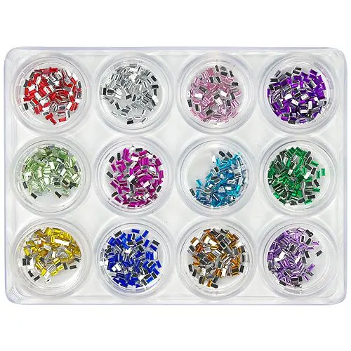 Kit nail art - dreptunghiuri, 12 buc