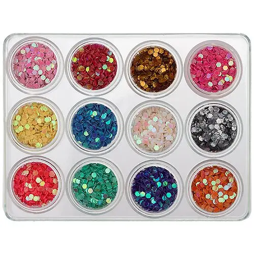 Kit nail art - hexagon, 12 buc